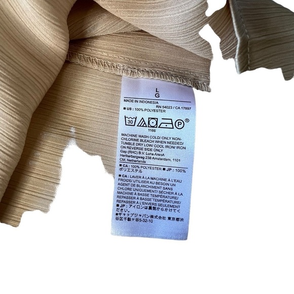 Banana Republic Crinkle Volume-Sleeve Blouse in Oyster Pearl Color Size … - Picture 10 of 12